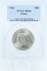 1936-P PCGS MS66 Albany Classic Commemorative Half Dollar 50C