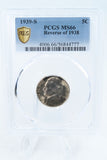 1939-S PCGS MS66 Jefferson Nickel Business Strike 5C