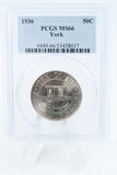 1936-P PCGS MS66 York Classic Commemorative Half Dollar 50C