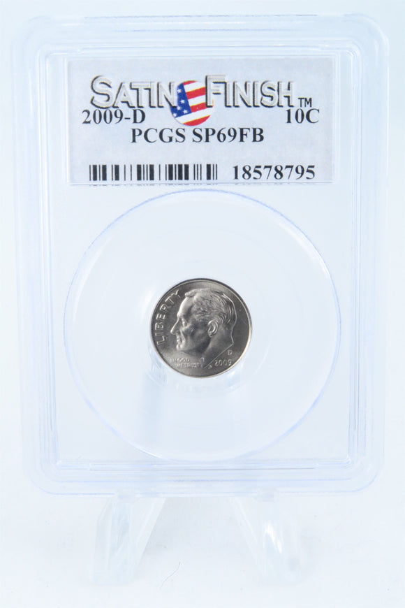 2009-D PCGS SP69FB Satin Finish Roosevelt Dime 10C