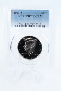 2001-S PCGS PR70DCAM Kennedy Half Dollar Proof 50C