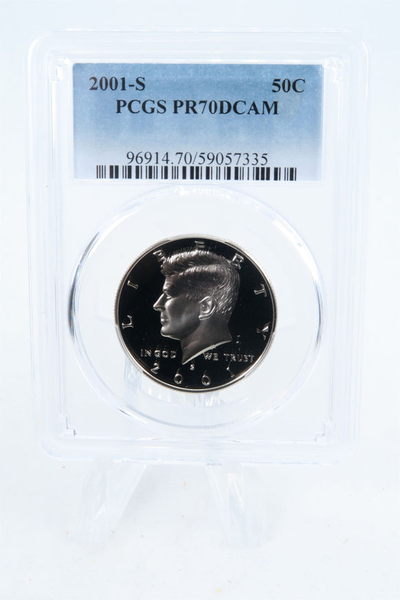 2001-S PCGS PR70DCAM Kennedy Half Dollar Proof 50C
