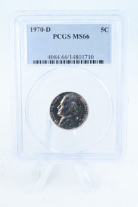 1970-D PCGS MS66 Jefferson Nickel Business Strike 5C