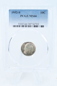 1952-S PCGS MS66 Roosevelt Dime Business Strike 10C
