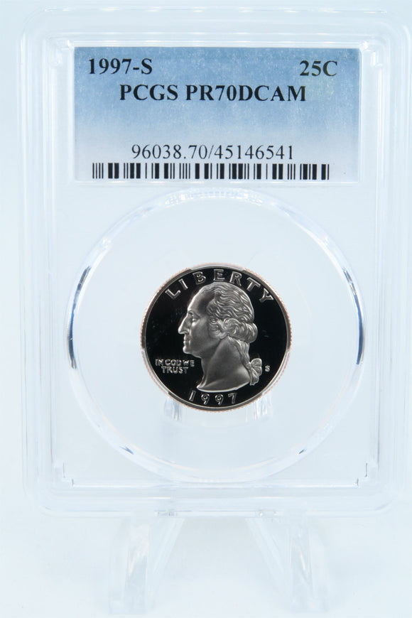 1997-S PCGS PR70DCAM Washington Quarter Proof 25C