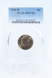 1950-D PCGS MS67FS Jefferson Nickel Full Steps Business Strike 5C