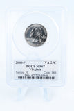 2000-P PCGS MS67 Virginia State Quarter Business Strike 25C