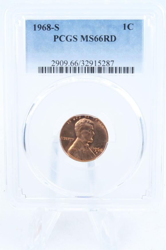 1968-S PCGS MS66RD Lincoln Memorial Cent Business Strike 1C
