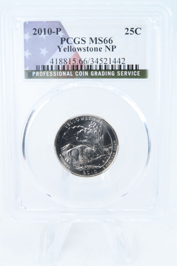 2010-P PCGS MS66 Yellowstone NP Quarter Business Strike 25C