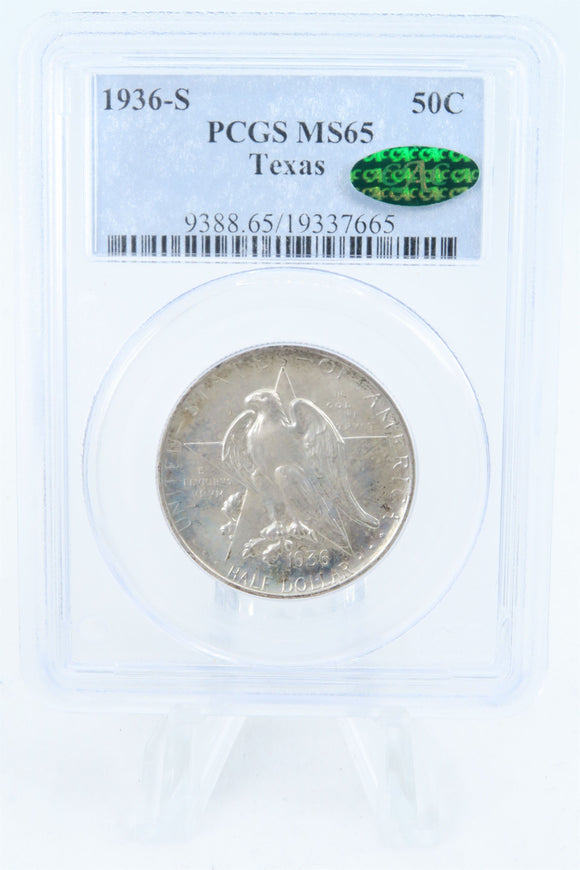 1936-S PCGS MS65 Texas Classic Commemorative Half Dollar 50C