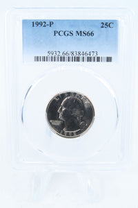 1992-P PCGS MS66 Washington Quarter Business Strike 25C