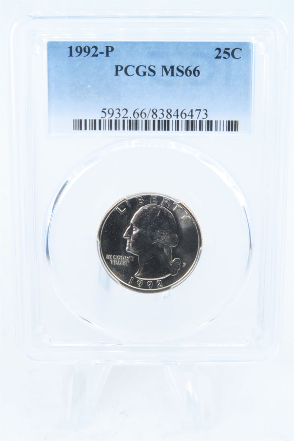 1992-P PCGS MS66 Washington Quarter Business Strike 25C