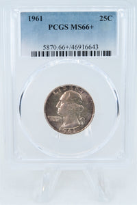 1961-P PCGS MS66+ Washington Quarter Business Strike 25C