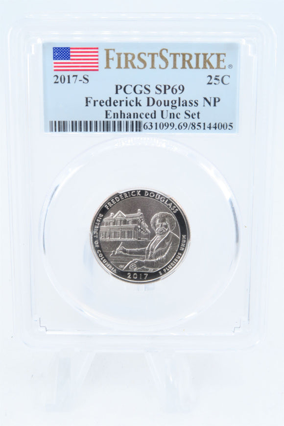 2017-S PCGS SP69 Enhanced Uncirculated Frederick Douglass NP Quarter 25C
