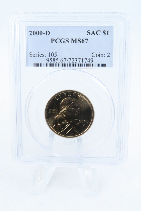 2000-D PCGS MS67 Sacagawea Dollar Business Strike