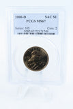 2000-D PCGS MS67 Sacagawea Dollar Business Strike