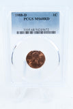 1988-D PCGS MS68RD Lincoln Memorial Cent Business Strike 1C