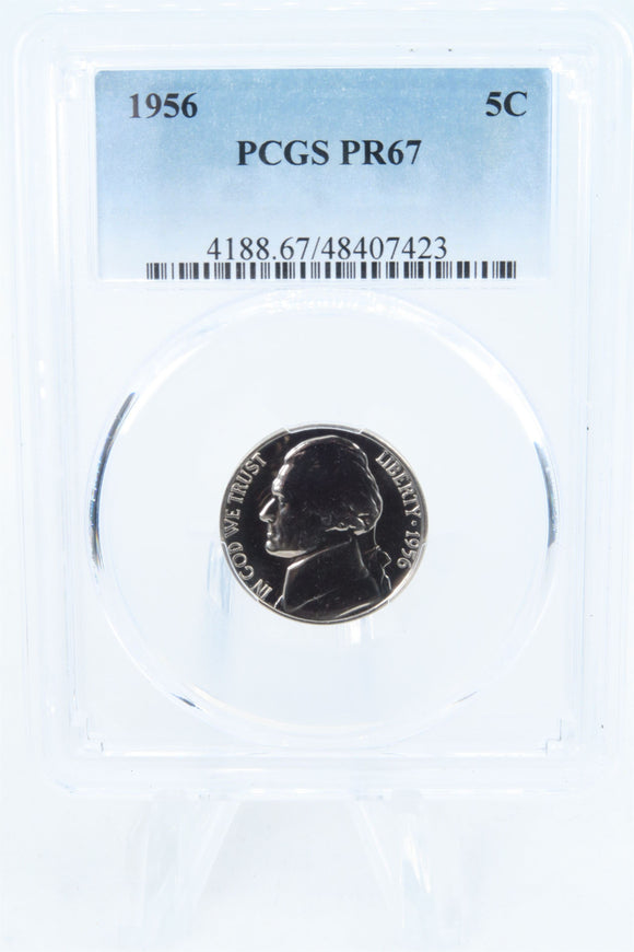 1956-P PCGS PR67 Jefferson Nickel Proof 5C