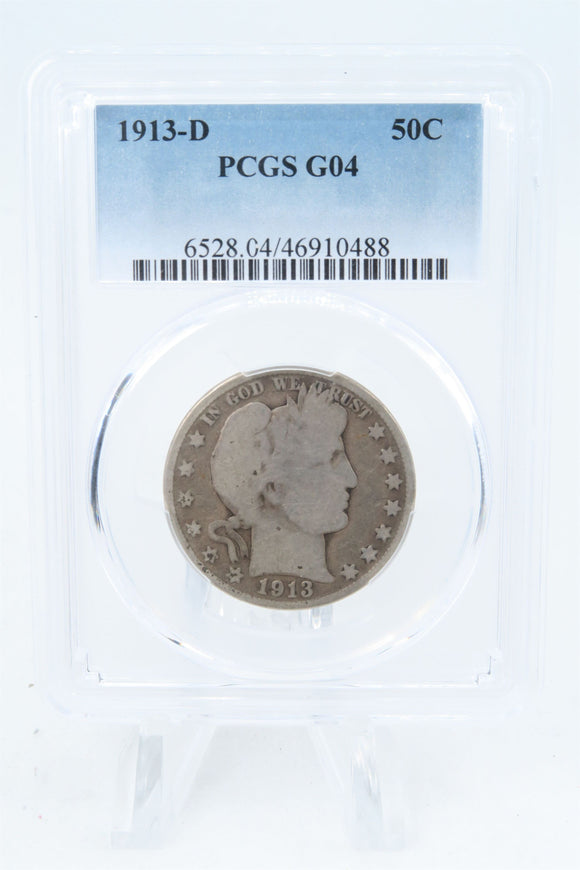 1913-D PCGS G04 Barber Half Dollar Business Strike 50C
