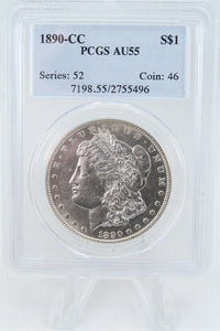 1890-CC PCGS AU55 Morgan Dollar Business Strike