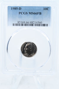 1985-D PCGS MS66FB Roosevelt Dime Business Strike 10C