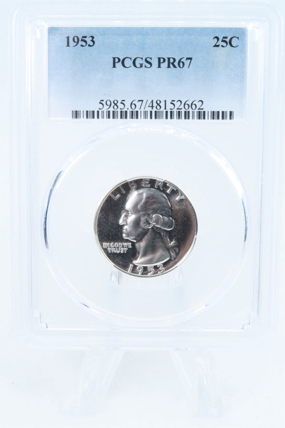 1953-P PCGS PR67 Washington Quarter Proof 25C