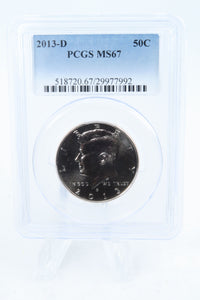 2013-D PCGS MS67 Kennedy Half Dollar Business Strike 50C