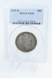 1915-D PCGS VF25 Barber Half Dollar Business Strike 50C