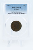 1828-P PCGS XF45BN 13 Stars Classic Head Half Cent Business Strike
