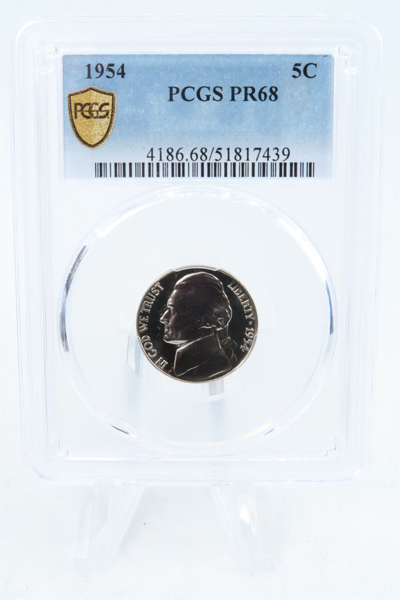 1954-P PCGS PR68 Jefferson Nickel Proof 5C