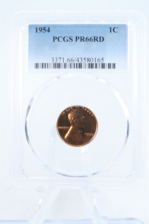 1954-P PCGS PR66RD Lincoln Wheat Cent Proof 1C