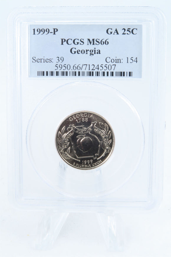 1999-P PCGS MS66 Georgia State Quarter Business Strike 25C