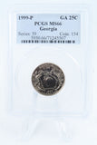 1999-P PCGS MS66 Georgia State Quarter Business Strike 25C