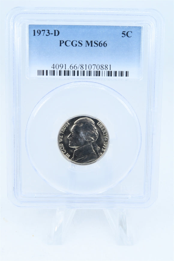 1973-D PCGS MS66 Jefferson Nickel Business Strike 5C