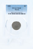 1883-P PCGS XF45 Shield Nickel Business Strike 5C