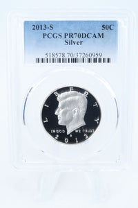 2013-S PCGS PR70DCAM Silver Kennedy Half Dollar Proof 50C