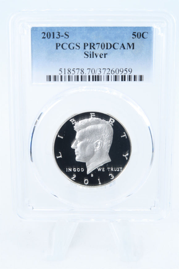 2013-S PCGS PR70DCAM Silver Kennedy Half Dollar Proof 50C
