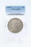 1934-D PCGS AU58 Peace Dollar Business Strike
