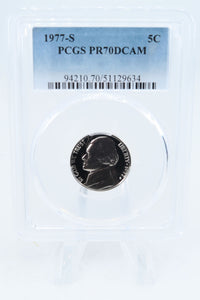 1977-S PCGS PR70DCAM Jefferson Nickel Proof 5C