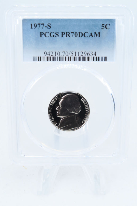 1977-S PCGS PR70DCAM Jefferson Nickel Proof 5C