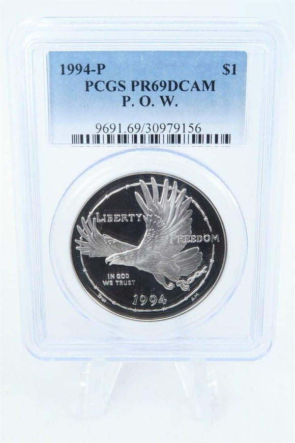 1994-P PCGS PR69DCAM P.O.W. Silver Modern Commemorative Dollar Proof