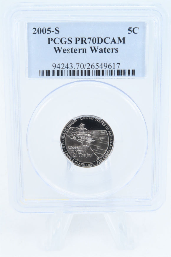 2005-S PCGS PR70DCAM Western Waters Jefferson Nickel Proof 5C