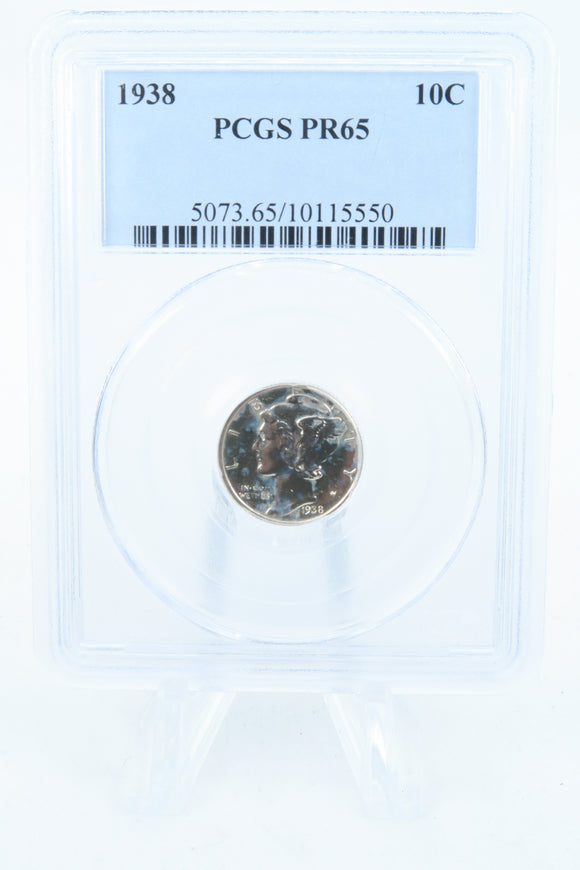 1938-P PCGS PR65 Mercury Dime Proof 10C