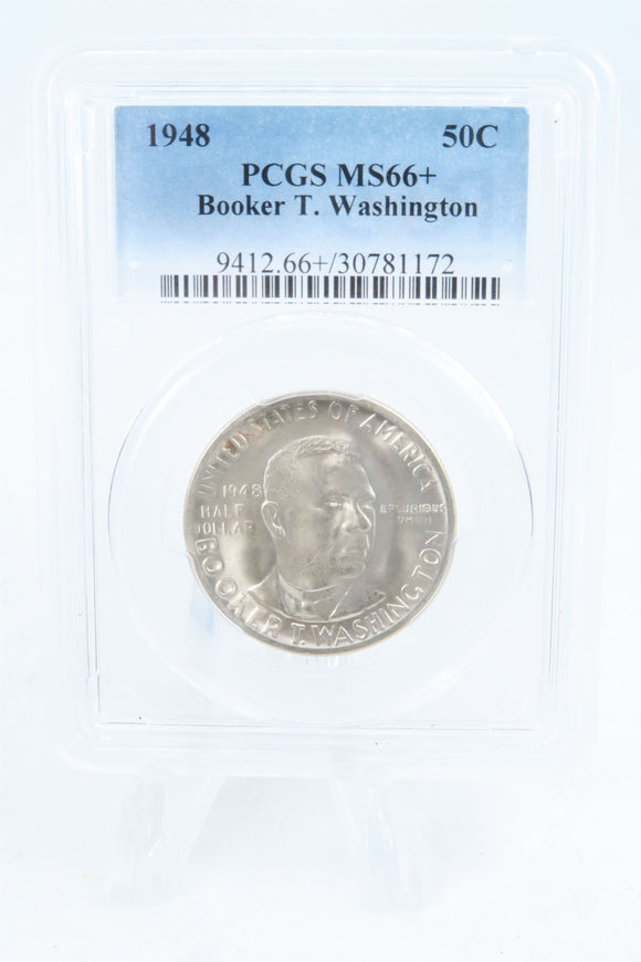 1948-P PCGS MS66+ Booker T. Washington Classic Commemorative Half Dollar 50C