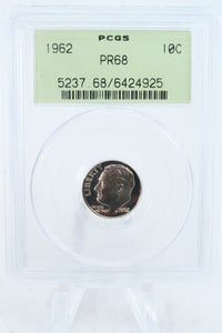 1962-P PCGS PR68 Roosevelt Dime Proof 10C