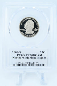 2009-S PCGS PR70DCAM Northern Mariana Islands Quarter Proof 25C