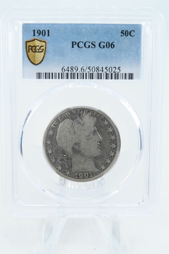 1901-P PCGS G06 Barber Half Dollar Business Strike 50C