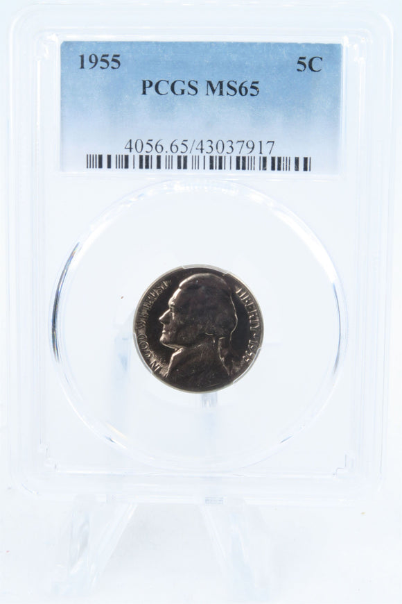 1955-P PCGS MS65 Jefferson Nickel Business Strike 5C