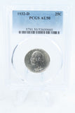 1932-D PCGS AU50 Washington Quarter Business Strike 25C