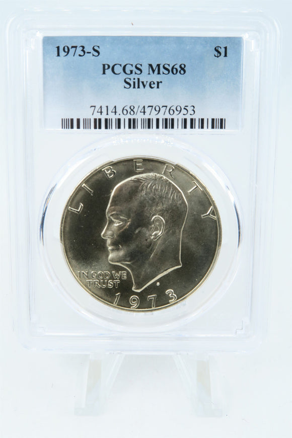 1973-S PCGS MS68 Silver Eisenhower Ike Dollar Business Strike